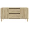 vidaXL TV Cabinet Sonoma oak Engineered wood, solid eucalyptus wood Medium