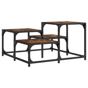 vidaXL Coffee Table Smoked oak Engineered wood, metal Medium