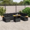 vidaXL Garden Sofa Set Black
