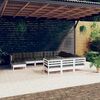 vidaXL Garden Lounge Set White, Anthracite Solid pinewood, polyester fabric
