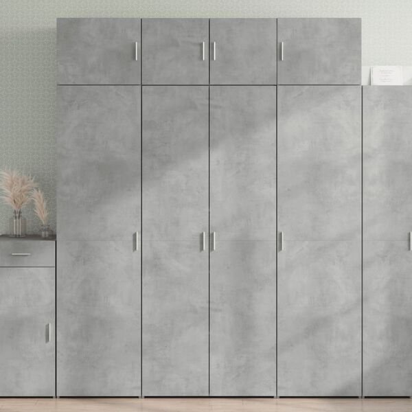 vidaXL Storage Cabinet Concrete Grey Engineered Wood Tall