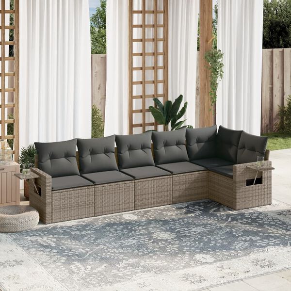 vidaXL Garden Sofa Set Grey