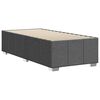 vidaXL Bed Frame Dark Gray Polyester, Engineered wood, Plywood Twin