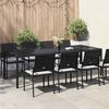 vidaXL Garden Dining Table Pure Black 98.43 x 39.37 x 29.53 in