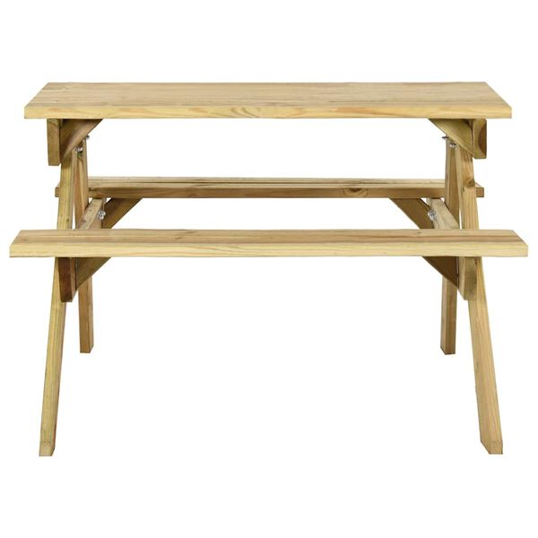 vidaXL Picnic Table With Bench Green Treated Pine Standard Durable
