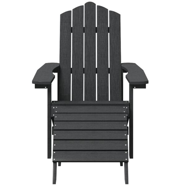 vidaXL Garden Chair Anthracite HDPE (High Density Polyethylene), Steel