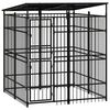 vidaXL Dog Kennel Black Powder-coated steel 39.7 sq ft Durable