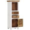 vidaXL Highboard Brown and white Solid mango wood Medium Highboard