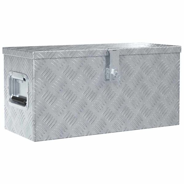 vidaXL Aluminum Box 24.2"x10.4"x11.8" Silver