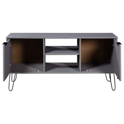 vidaXL TV Stand "New York" Gray Solid Pine Wood