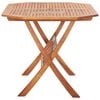 vidaXL Garden Table Brown Solid Acacia wood 53.1x33.5x29.5 in Foldable