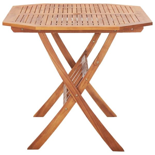 vidaXL Garden Table Brown Solid Acacia wood 53.1x33.5x29.5 in Foldable