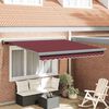 vidaXL Retractable Awning Burgundy