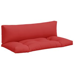 vidaXL Pallet Cushion Set of 2 Red Fabric (100% polyester)