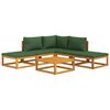 vidaXL Garden Lounge Set Green Solid acacia wood Medium Modular