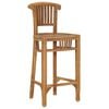 vidaXL Bar Chair Natural Teak Fine sanded teak hardwood Pub height