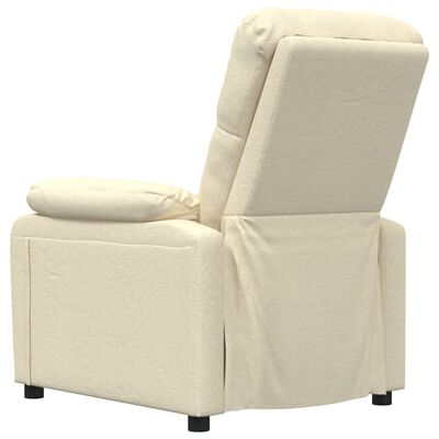 vidaXL Massage Recliner Cream Fabric