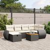 vidaXL Garden Sofa Set Black, Cream White