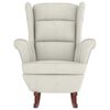 vidaXL Rocking Chair Wingback Cream Velvet and Solid Wood