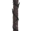 vidaXL LED Tree Green, Brown Steel, Plastic, Jute Fabric Tall, Slim