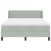 vidaXL Box Spring Bed Light Grey 78.74 x 62.99 in Polyester