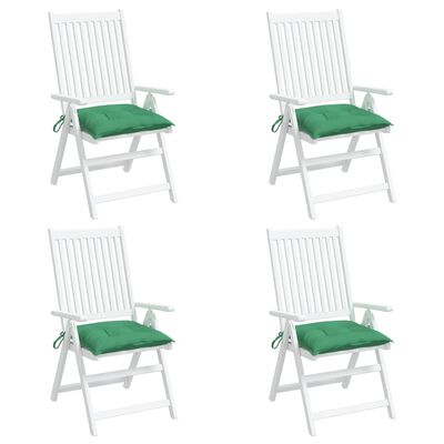 vidaXL Chair Cushions 4 pcs Green 19.7"x19.7"x2.8" Oxford Fabric