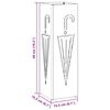 vidaXL Umbrella Stand Mustard 15.5 x 15.5 x 49 cm Metal