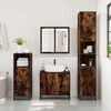 vidaXL Bathroom Furniture Set Smoked oak Engineered wood Medium