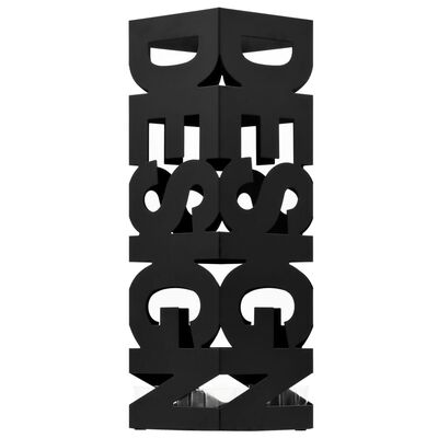vidaXL Umbrella Stand Design Steel Black