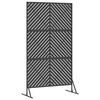 vidaXL Privacy Screen Black 39.37 x 19.69 x 70.87 in Steel