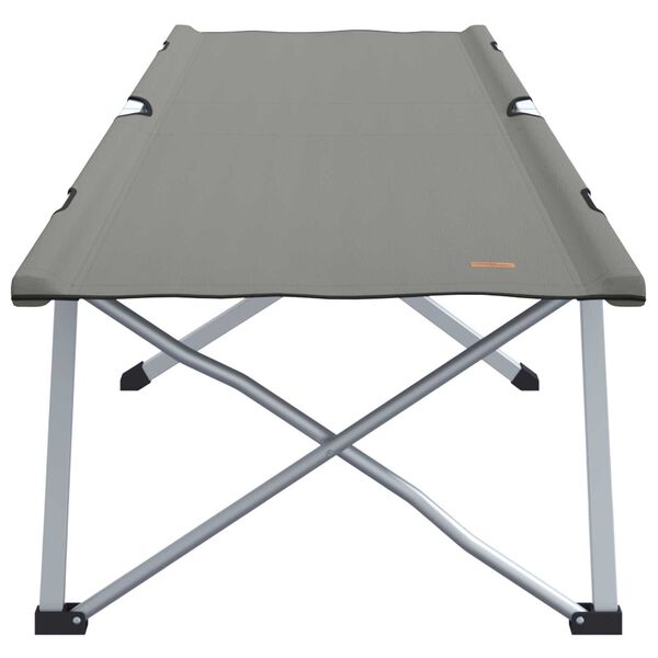 vidaXL Folding Camping Bed Folding 2 pcs Grey 194 x 62.5 x 42.5 cm