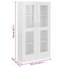 vidaXL Display Cabinet High gloss white Engineered wood Standard