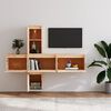 vidaXL TV Cabinet Set of 5 Natural Pine Solid Pinewood Various Sizes