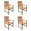 vidaXL Outdoor Table And Chair Brown Solid Acacia Wood 5-piece Durable