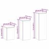 vidaXL Plant Stand 3 pcs Silver Galvanised steel