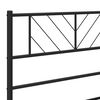 vidaXL Metal Bed Frame Black Powder-coated steel Full Modern Sturdy