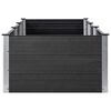 vidaXL Garden Raised Bed Grey Wood plastic composite Large Durable