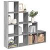 vidaXL Room Divider Bookcase Grey sonoma Engineered wood