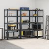 vidaXL 5-Layer Heavy-duty Shelves 3 pcs Anthracite Steel&Engineered Wood