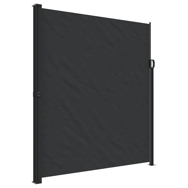 vidaXL Retractable Side Awning Black