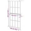 vidaXL Walk-in Shower Wall with Shelf Black 35.4"x76.8" ESG Glass&Aluminum