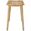 vidaXL Dining Table Natural wood Solid mango wood with 5% white wash