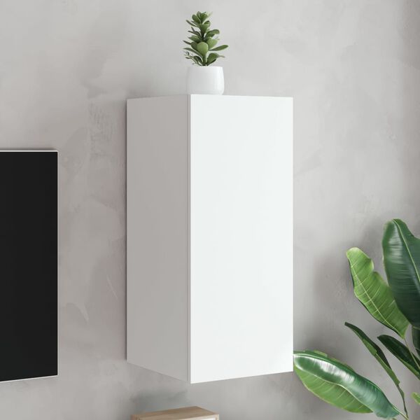 vidaXL TV Wall Cabinet White Engineered wood Standard TV Wall Cabinet