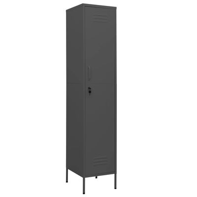 vidaXL Locker Cabinet Anthracite 13.8"x18.1"x70.9" Steel