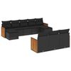 vidaXL Garden Sofa Set Black