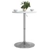 vidaXL Bar Table White Engineered wood, chrome steel 19.7 x 35.4 in
