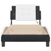 vidaXL Bed Frame Black and White Faux Leather Single Bed Frame