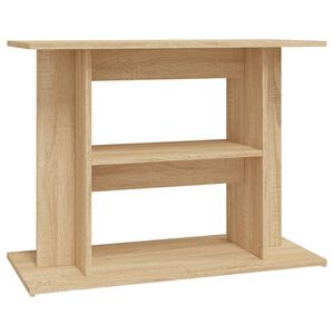 vidaXL Aquarium Stand Sonoma Oak Engineered Wood 31.5 x 13.8 x 23.6 in