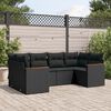 vidaXL Garden Sofa Set Black