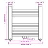 vidaXL Bathroom Central Heating Towel Rail Radiator Straight 18.90 x 18.90"